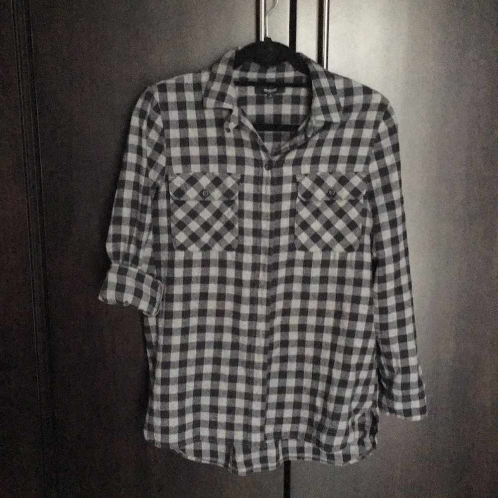 Madewell Navy Gray Flannel - Small